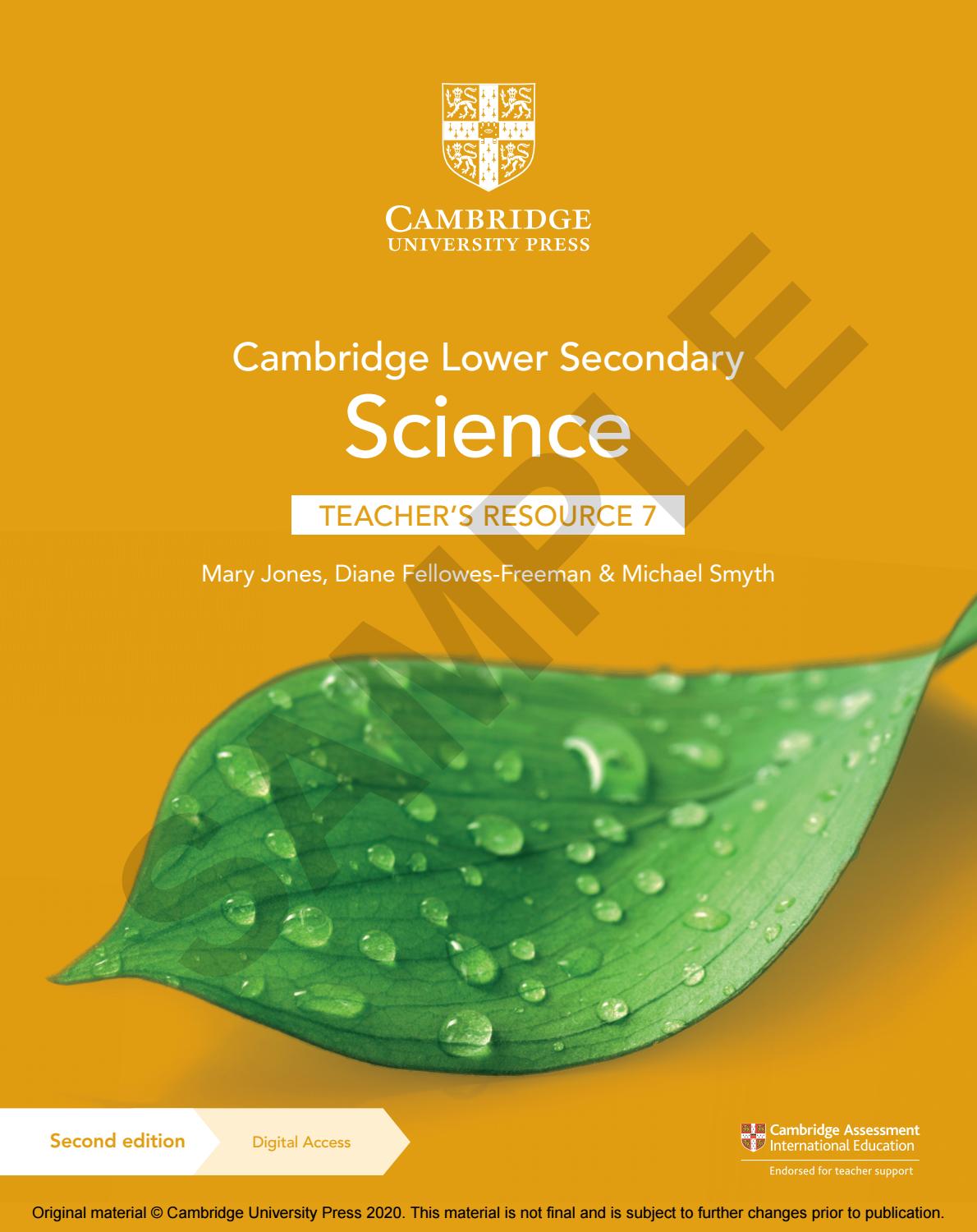 Cambridge Lower Secondary Science Teacher's Resource 7