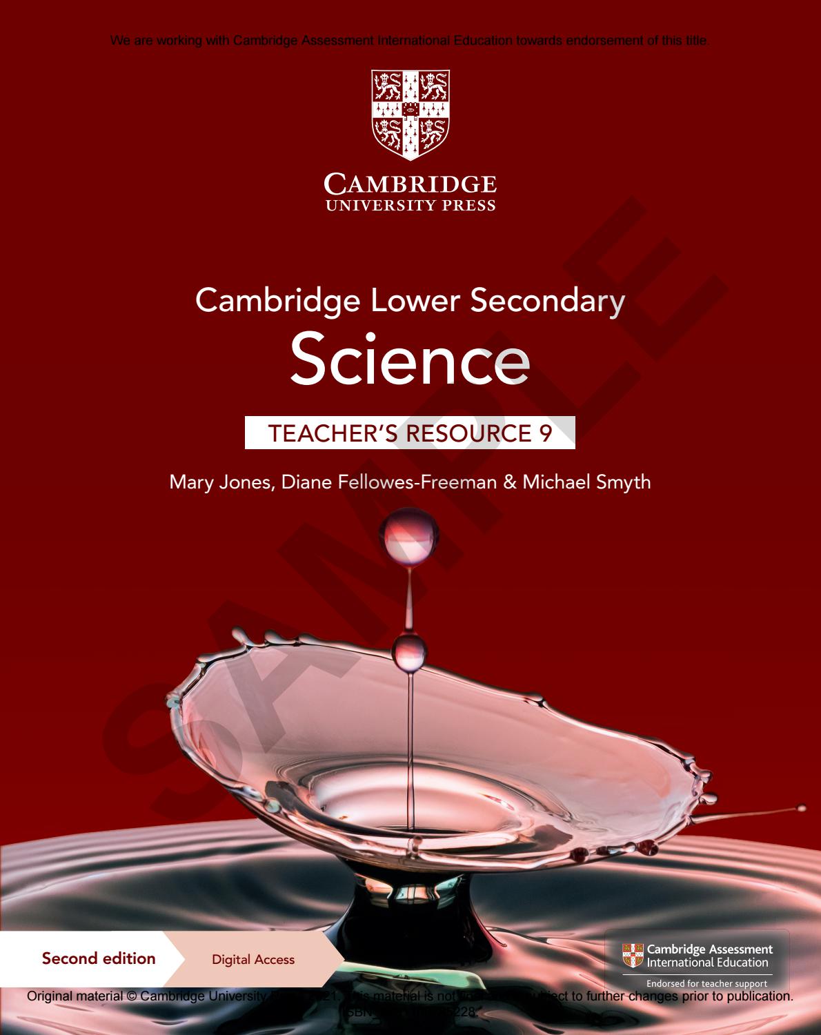 Cambridge Lower Secondary Science Teacher's Resource 9