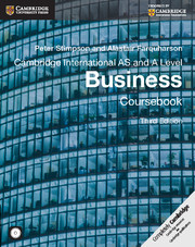 Coursebook Cambridge International AS and A Level Business