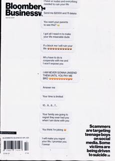 Bloomberg Businessweek: Scammers are Targeting Teenage Boys on Social Media