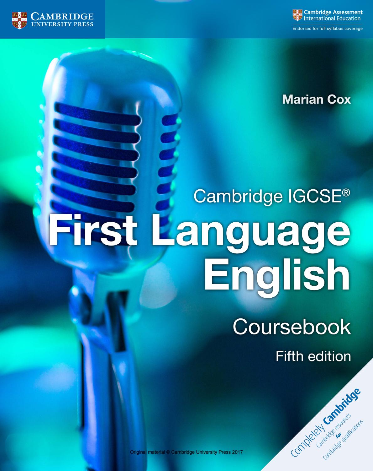 Cambridge IGCSE First Language English Coursebook